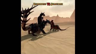 Kharibdyss vs Dragon Ogre Shaggoth, who wins? #shorts