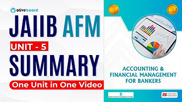 JAIIB AFM Macmillan Book Summary | Unit - 5  | JAIIB Macmillan Book | AFM By Pradyumna Sir