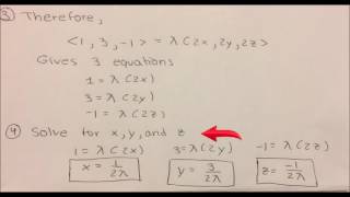 Lagrange Multiplier 3 variable problem