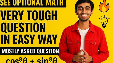 Class 10 optional math trigonometric ratio of multiple angle Ex. 5.1  11 (C) Solve cos⁸θ + sin⁸θ