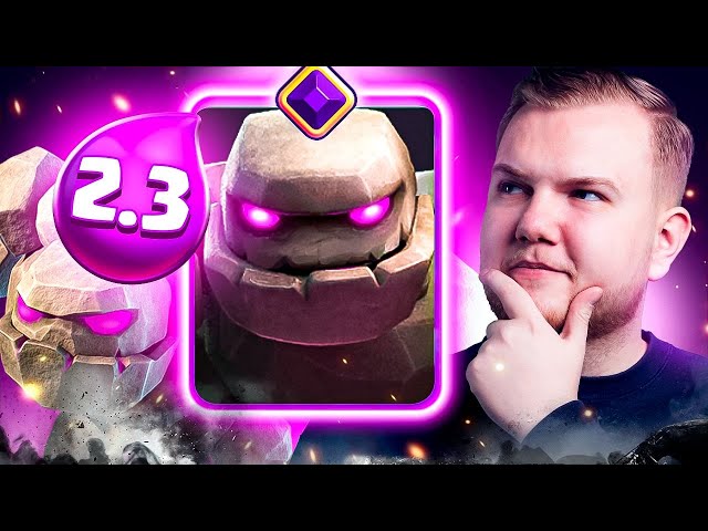 2.3 ELIXIR! FASTEST GOLEM CYCLE DECK IN CLASH ROYALE! class=