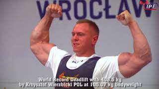 World Records Deadlift (388, 408.5, 420 kg) by Krzysztof Wierzbicki POL at The World Games 2017