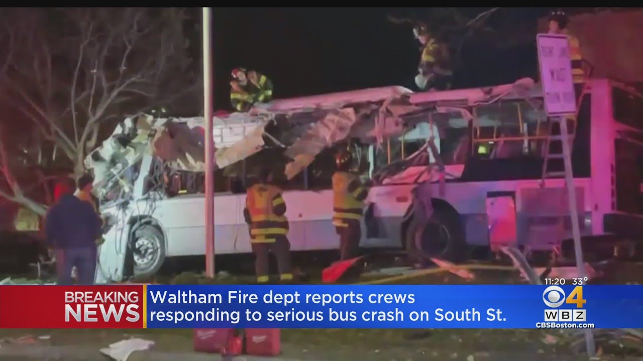 Waltham Fire Department reports crews responding to serious bus crash on South Street – CBS Boston
