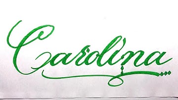 Carolina Name Signature Calligraphy Status | How to improve Cursive Handwriting | Cut Marker | art