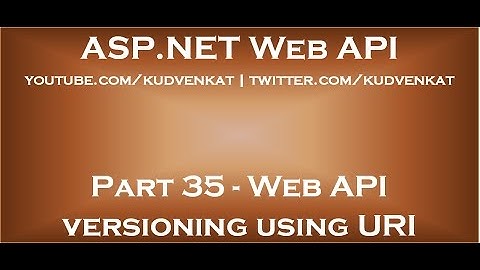 Web API versioning using URI