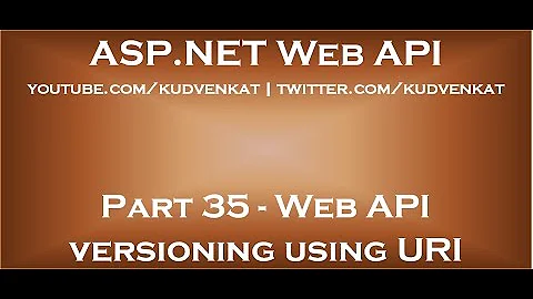 Web API versioning using URI