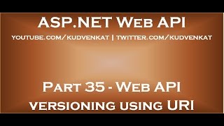 Web API versioning using URI