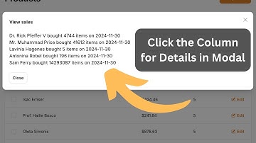Filament Table Column: Click to Show Details in Modal