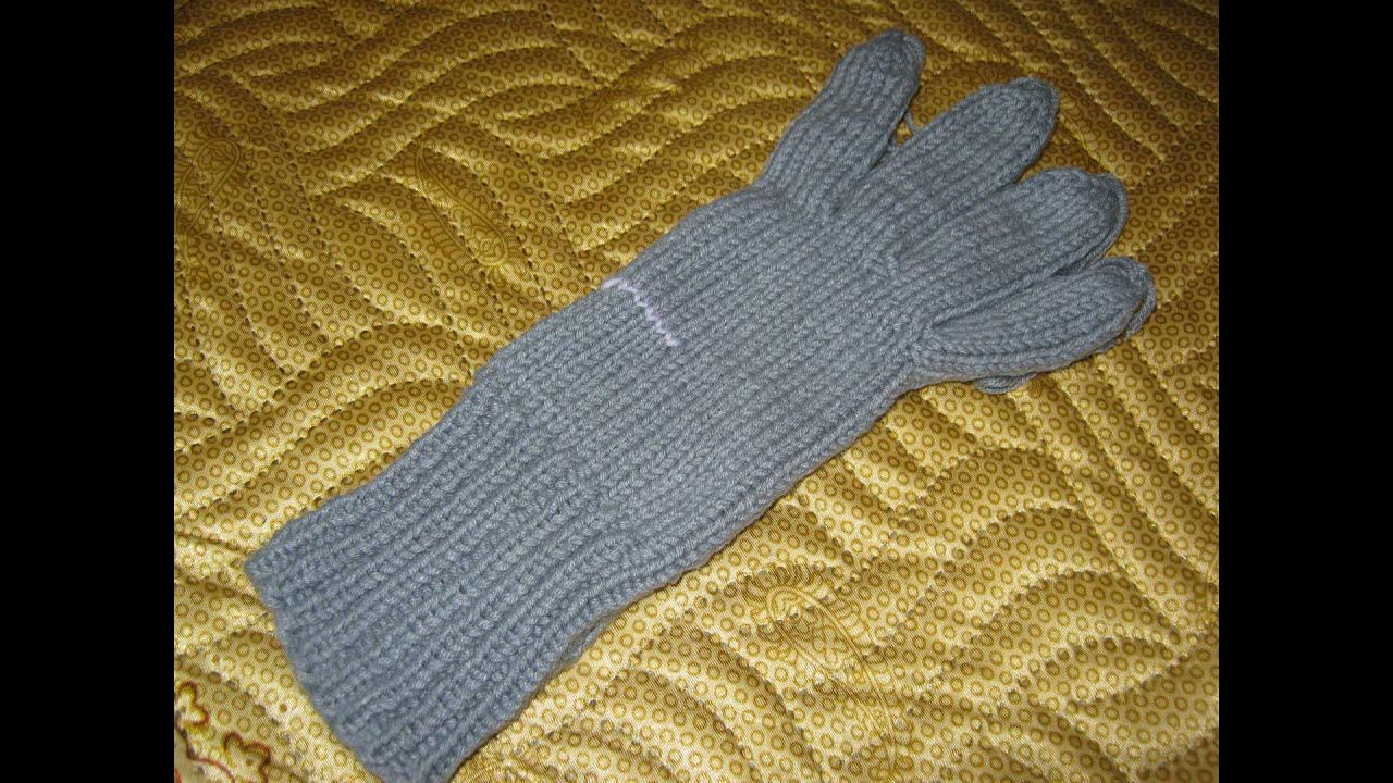 Вязание пальцев перчатки - YouTube