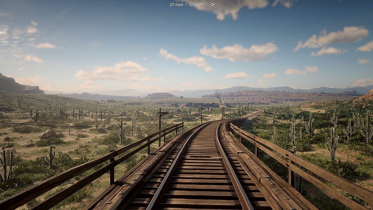 Red Dead Redemption 2 | New Austin Train Ride (Loop C, Engine POV, No HUD)
