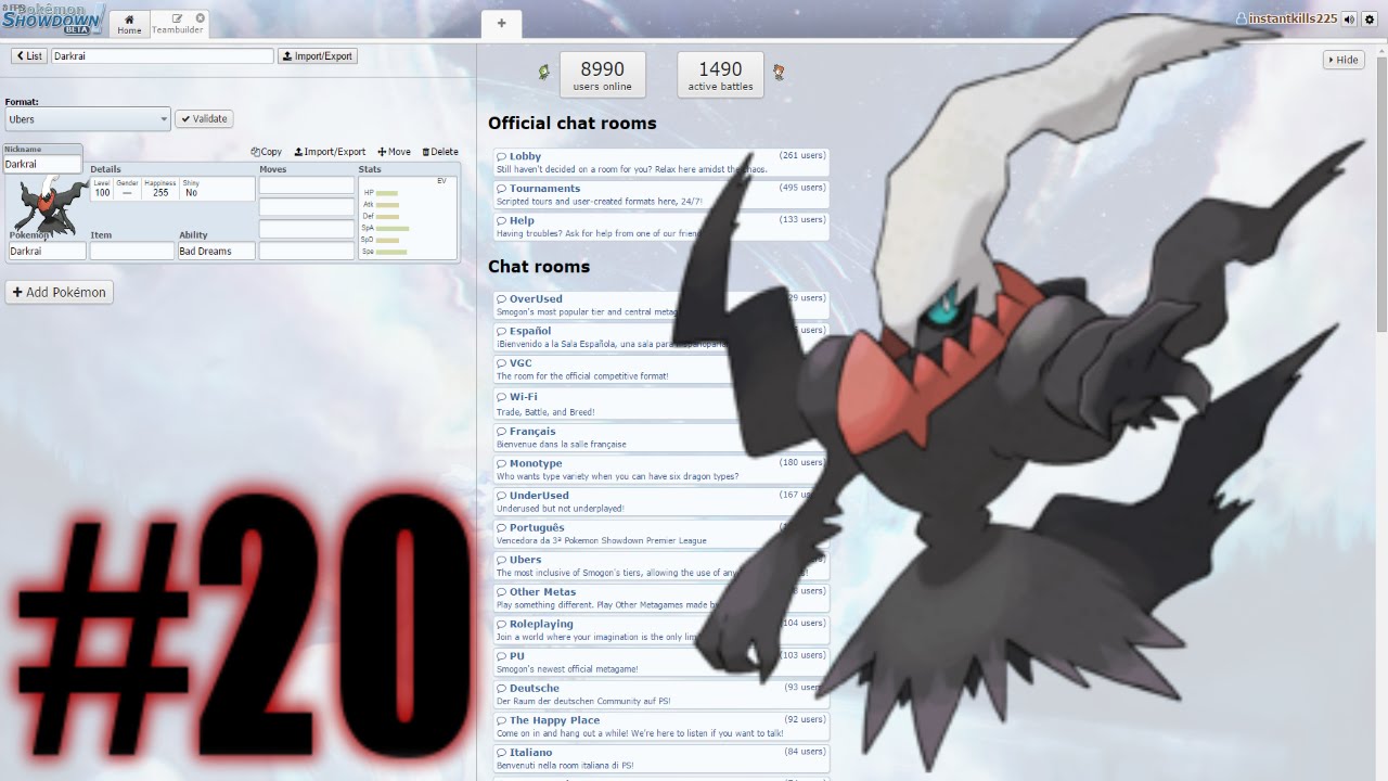 Pokemon Showdown Team Building #20 Darkrai