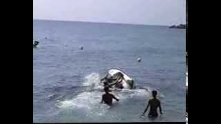 Funny Jet Ski fail, first ride with 2 overturns