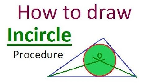 How to draw Incircle of a triangle | Practical Geometry