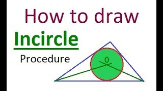 How to draw Incircle of a triangle | Practical Geometry