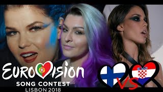 ХОРВАТИЯ vs ФИНЛЯНДИЯ Евровидение 2018 РЕАКЦИЯ | CROATIA vs FINLAND Eurovision 2018 REACTION