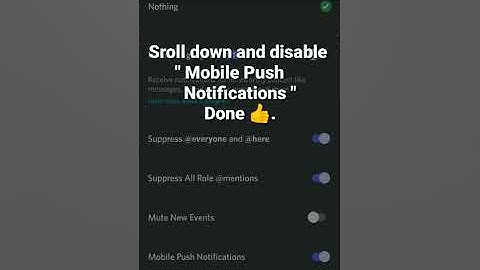 How to disable Mobile Push Notifications in Discord Mobile #roduz #discord #notification #how #howto