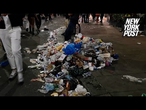 Notting Hill littered with huge piles of trash following violent carnival