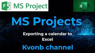 Exporting calendars from MSP to Excel