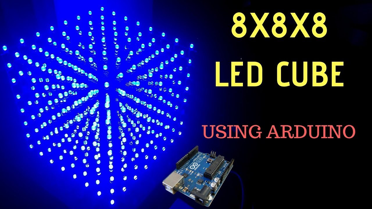 How to 8x8x8 LED cube using arduino - YouTube