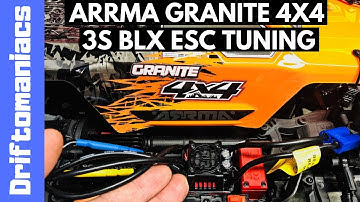 Arrma Granite 4x4 3S BLX ESC Tuning Guide!