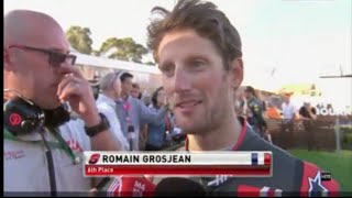 Information F1 2016 Australia - Romain Grosjean Post Race Interview News