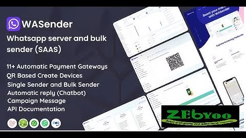 WASender v1.0 - WhatsApp server and bulk sender (SAAS)