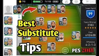 Tips and Tricks for PES 2019 | Best Substitution - PES 2019 MOBILE