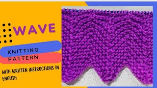 Wave knitting pattern #knitting #knittingpattern #knittingsweater