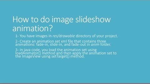 android slideshow animation
