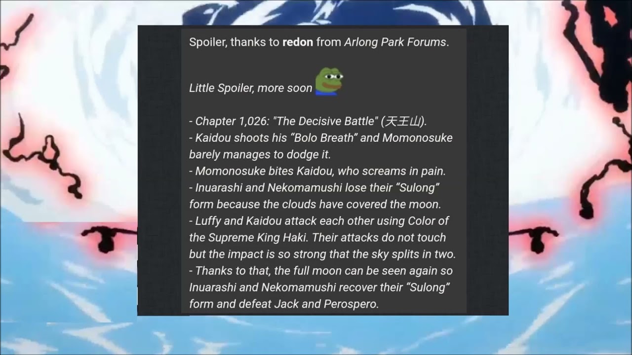 One Piece - 1026 - Manga Scan Spoiler Image Raw Cover (One Piece)(1026)(Manga)(Scan)(Spoiler)(Image)