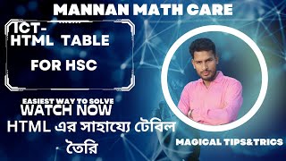 HTML এর সাহায্য টেবিল তৈরি। Class-2