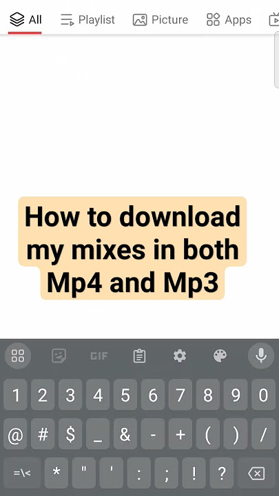 How to download all my mixes in both Mp3 and Mp4 forms #download
