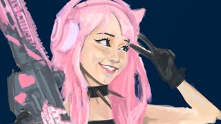 Speed painting to the tune to GO AWAY