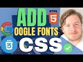 How to Add Google Fonts in HTML and CSS in 2021