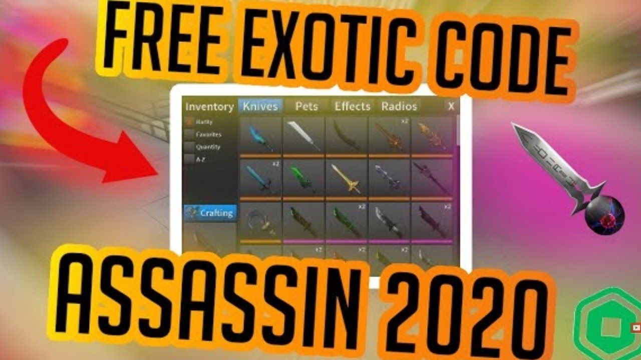 FREE EXOTIC CODE IN ASSASSIN ROBLOX RIGHT NOW Free Vip Pass YouTube 