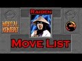 Mortal Kombat 1 (1992) - Raiden Move List