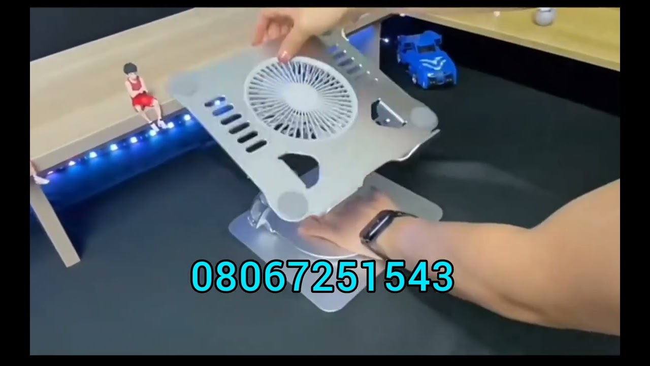 360 Rotating Laptop Stand With Double Fan