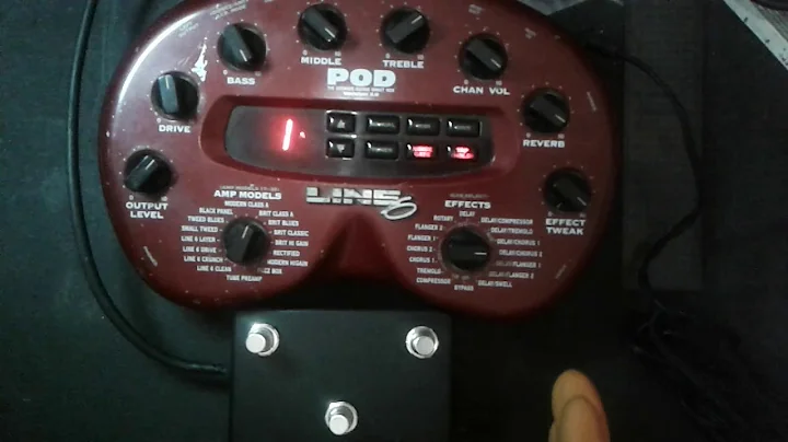 Footswitch Line 6 POD 2.0 Pedal Channels A,B,C,D