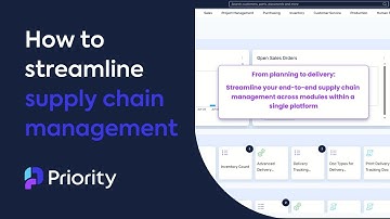 How to streamline supply chain management with Priority ERP | Step-by-step guide for Priority users