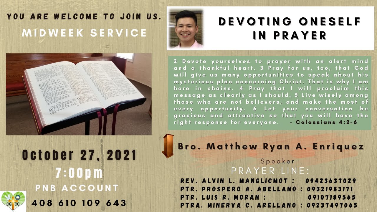 CGCC MIDWEEK WORSHIP AND PRAYER MEETING (October 27, 2021)