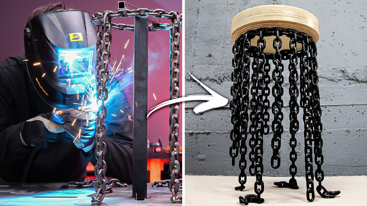 Making a Chair out of Metal Chains | Metalworking Project