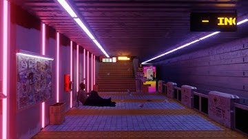 Blender Eevee subway station test