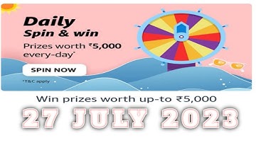 Amazon Quiz Answers Today | 27 July 2023 | @dailyquiztime #amazonfunzon