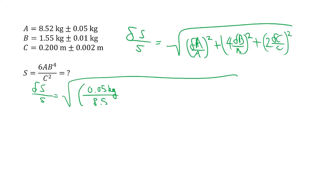 Multiplication Of Uncertainty Worksheet