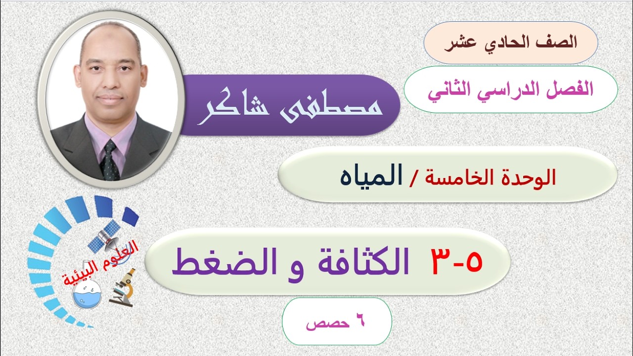 الكثافة و الضغط العلوم البيئية صف حادي عشر فصل دراسي ثاني منهج كامبردج