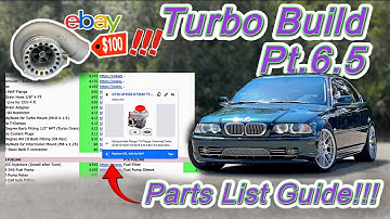 BMW E46 Turbo Build PT.6.5 - PARTS LIST!
