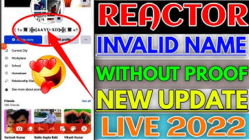 New Reactor Name Facebook Account | Without Proof Without rejected || Live Just Now accept 2022 |||
