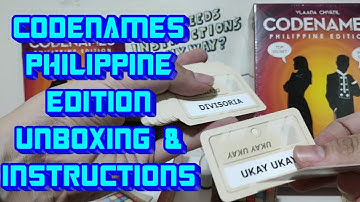 Unboxing Codenames Philippine Edition.  Tabletop game by Vlaada Chvatil
