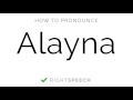 🔴 Alayna - How to pronounce Alayna - American Girl Name