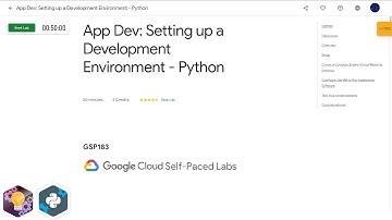 Qwiklabs | App Dev: Setting up a Development Environment - Python [GSP183]